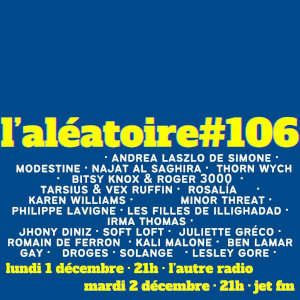 #106. L'Aléatoire du 01 12 2025 L'Aléatoire #106. L'Aléatoire du 01 12 2025
